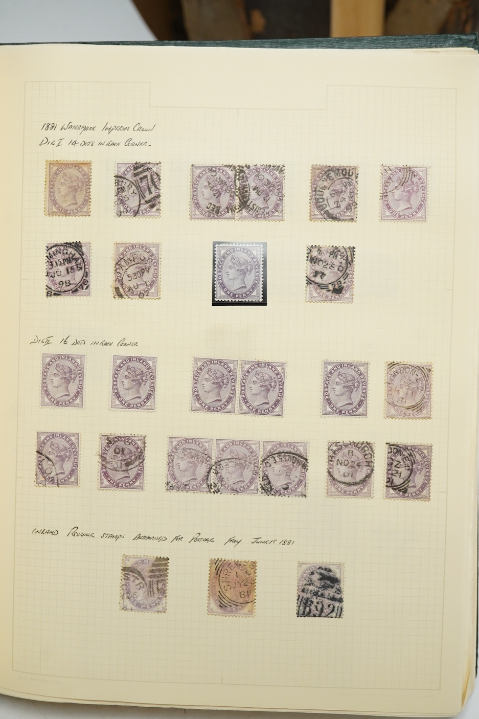 Three Edwardian and later stamp albums, The Grafton Stamp Album, containing a good selection of British stamps from 1841 to 1978, including Two Pence blue, 1840s/50s Penny Reds, Victoria Army Official, a substantial run